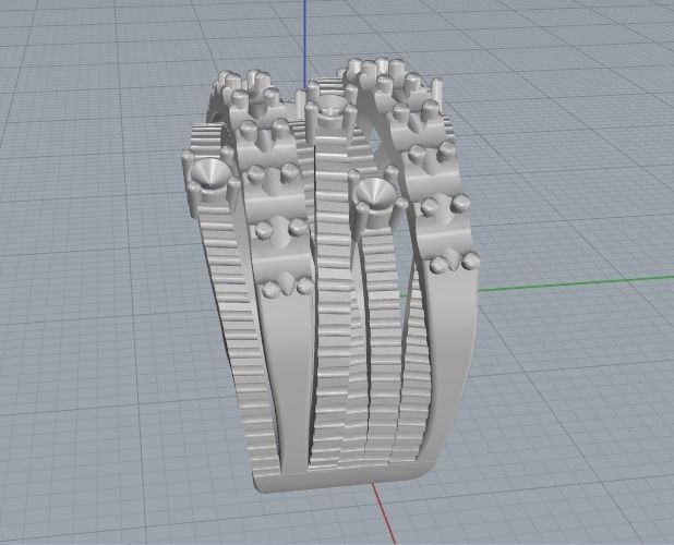 Ring N011958 3D print model_3