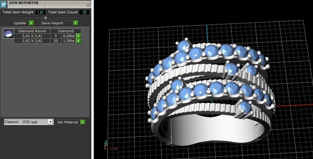 Ring N011958 3D print model_9