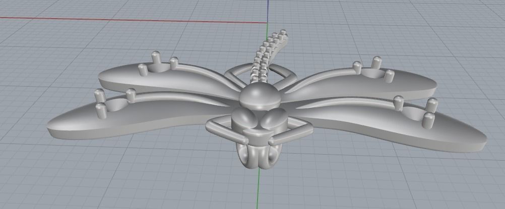 Dragonfly pendant N011954 3D print model_5