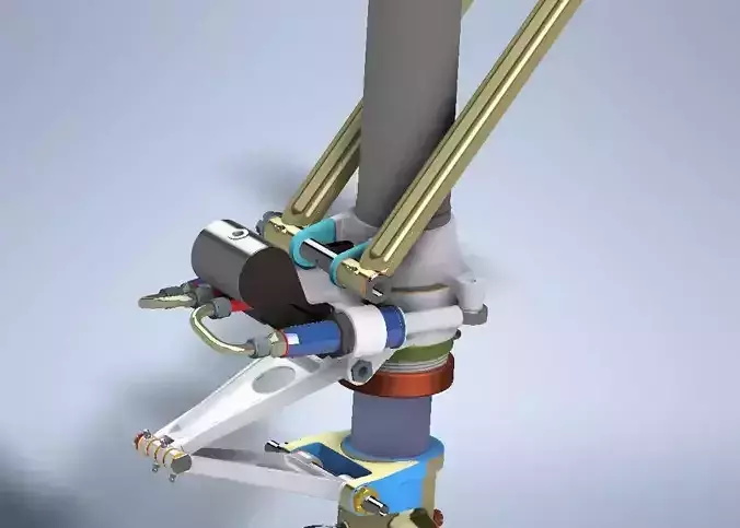 P-38 Lightning Landing Gear 3D print model