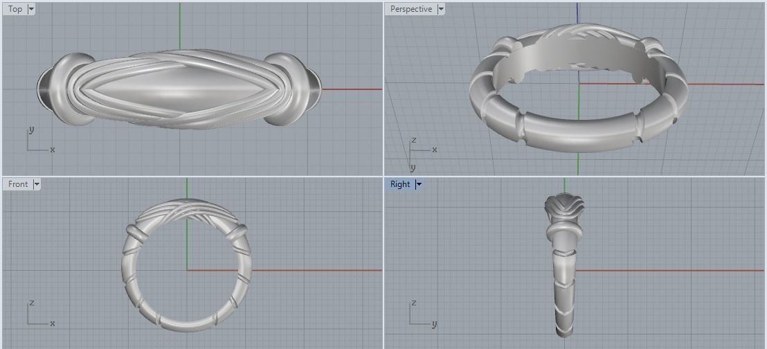 Ring N011938 3D print model_2