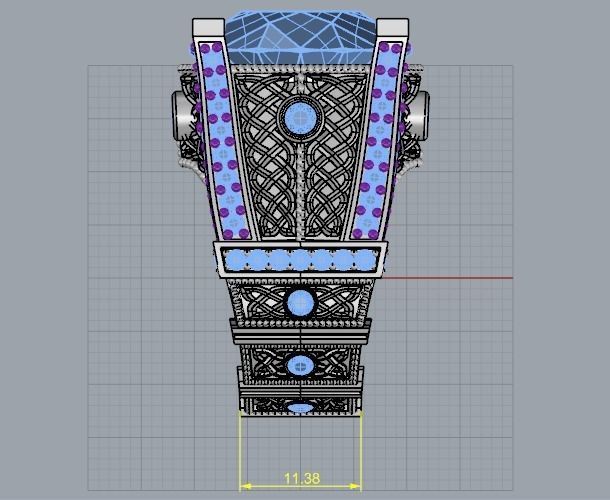 Ring with patterns N011934 3D print model_9