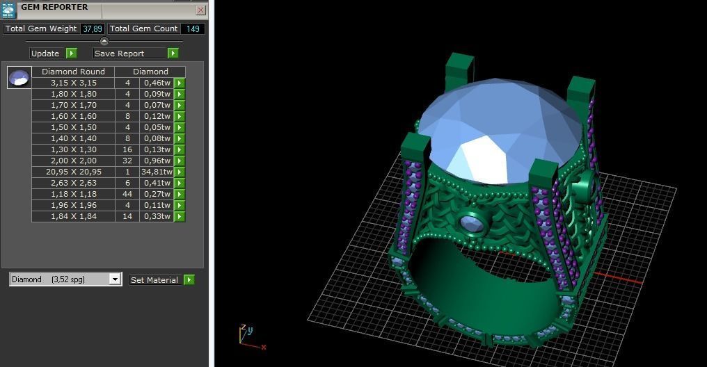 Ring with patterns N011934 3D print model_11