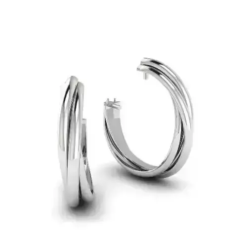 Earrings in the form of a half ring N011931