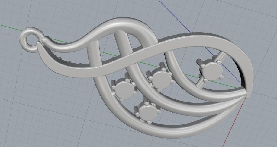 Pendant N012013 3D print model_4