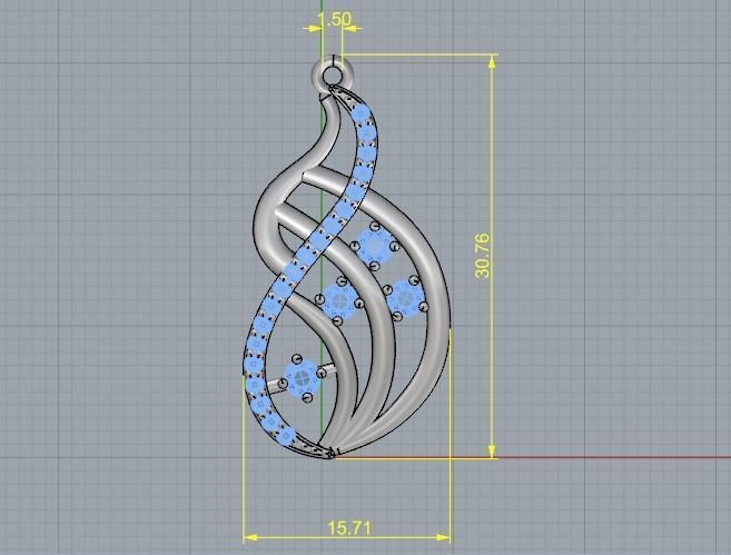 Pendant N012013 3D print model_5
