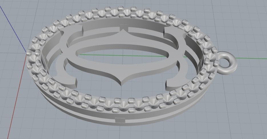 Pendant N012004 3D print model_2