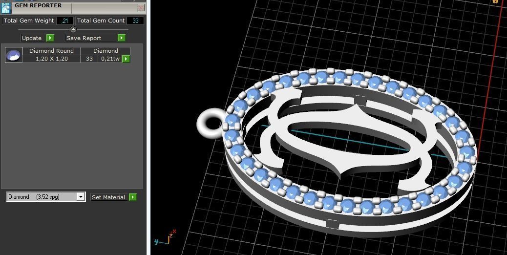 Pendant N012004 3D print model_9
