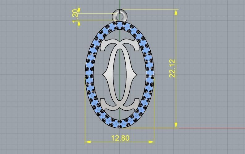 Pendant N012004 3D print model_6