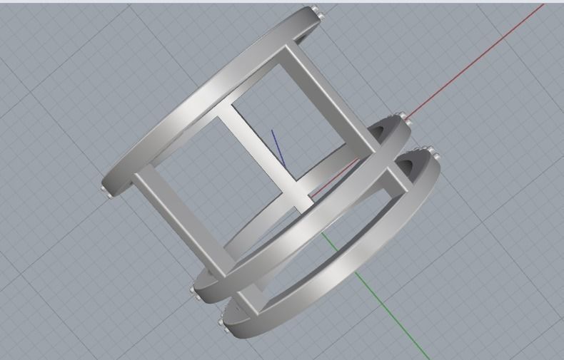 Double ring N011992 3D print model_4