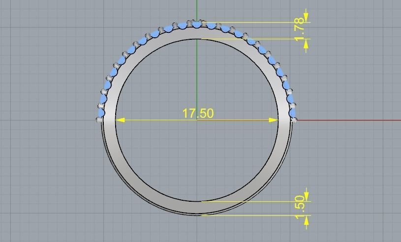 Double ring N011992 3D print model_5