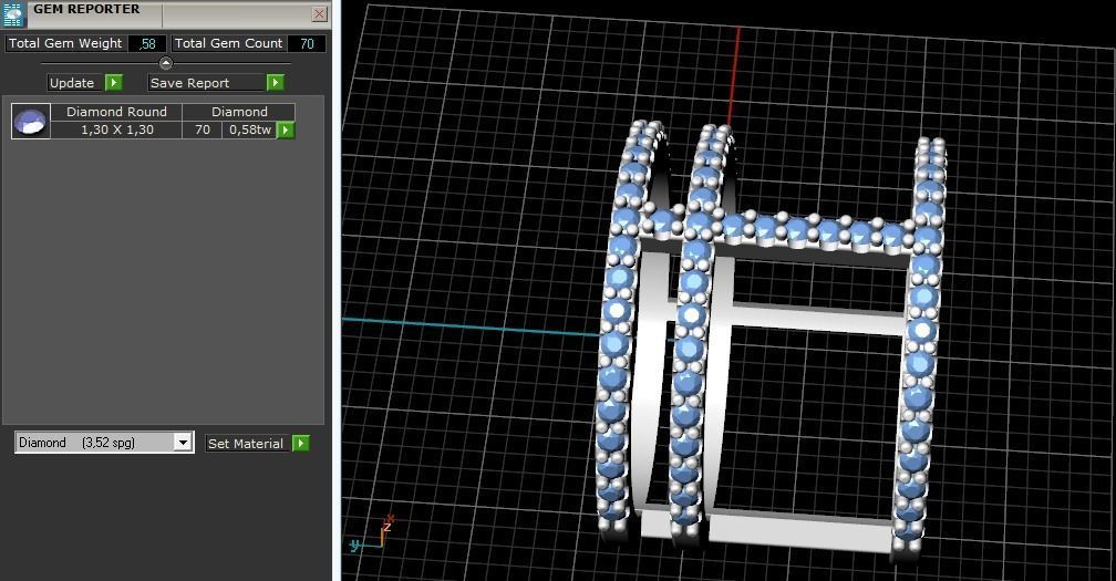 Double ring N011992 3D print model_8