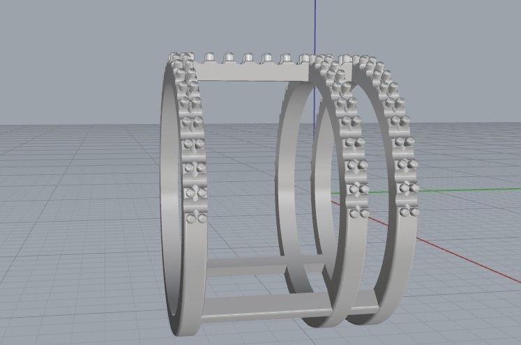 Double ring N011992 3D print model_3