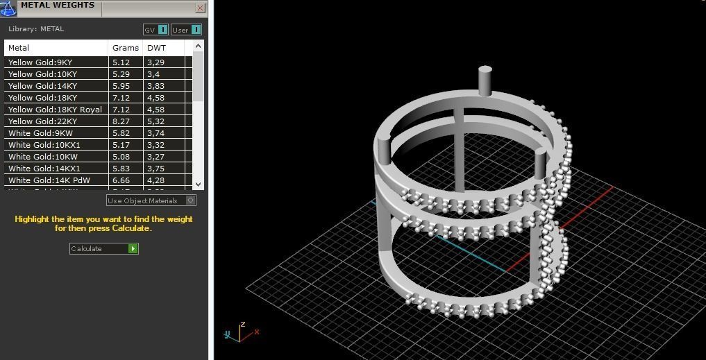 Double ring N011992 3D print model_7