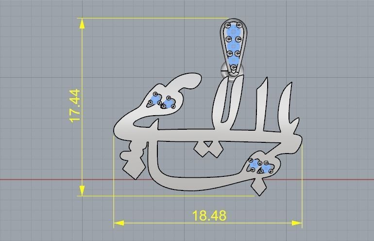 Pendant N011990 3D print model_5