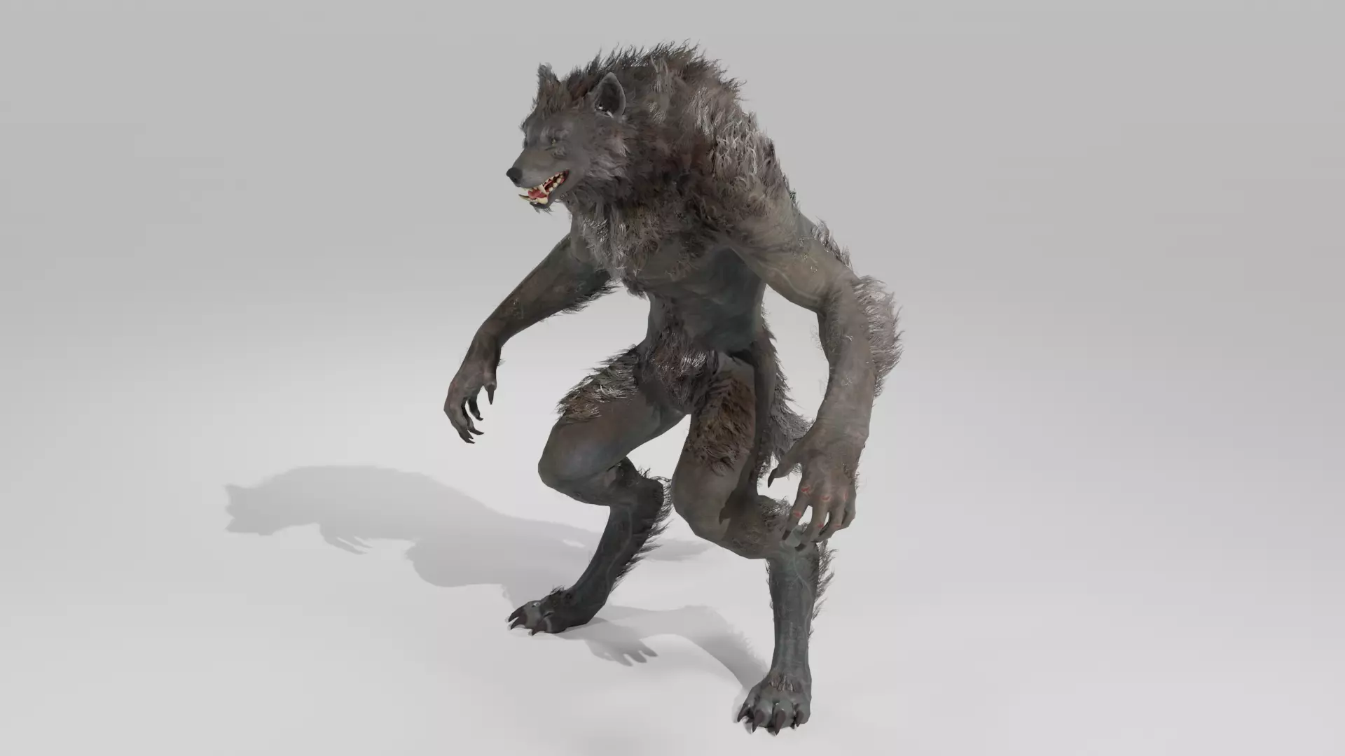 Detailed Werewolf Character Rigged and Textured 3D Model 3D model