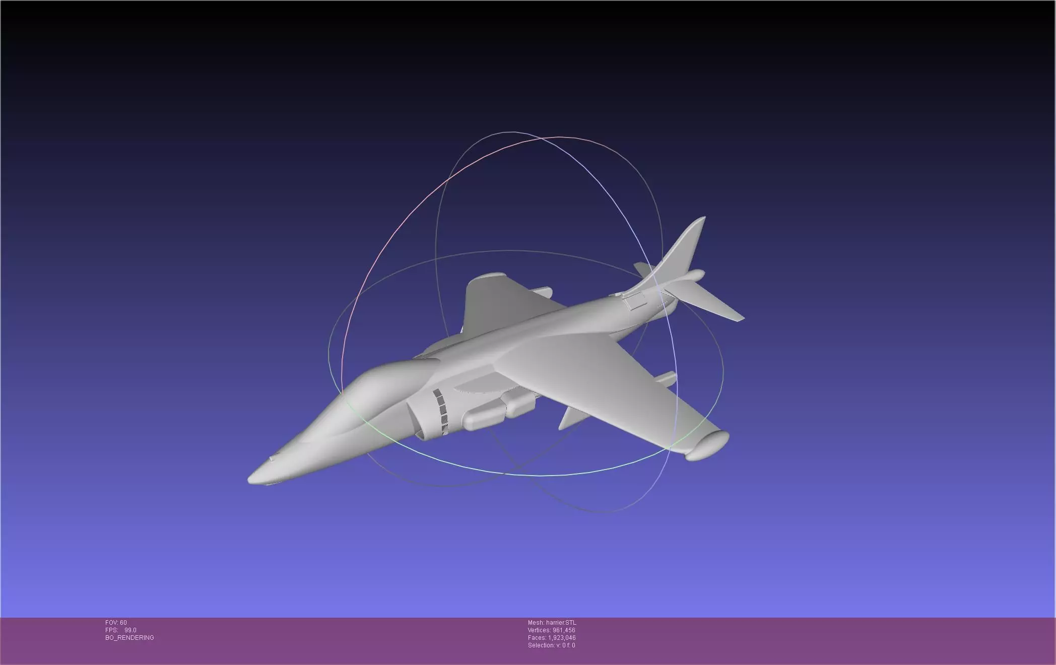 Basic RC Harrier Body 3D print model