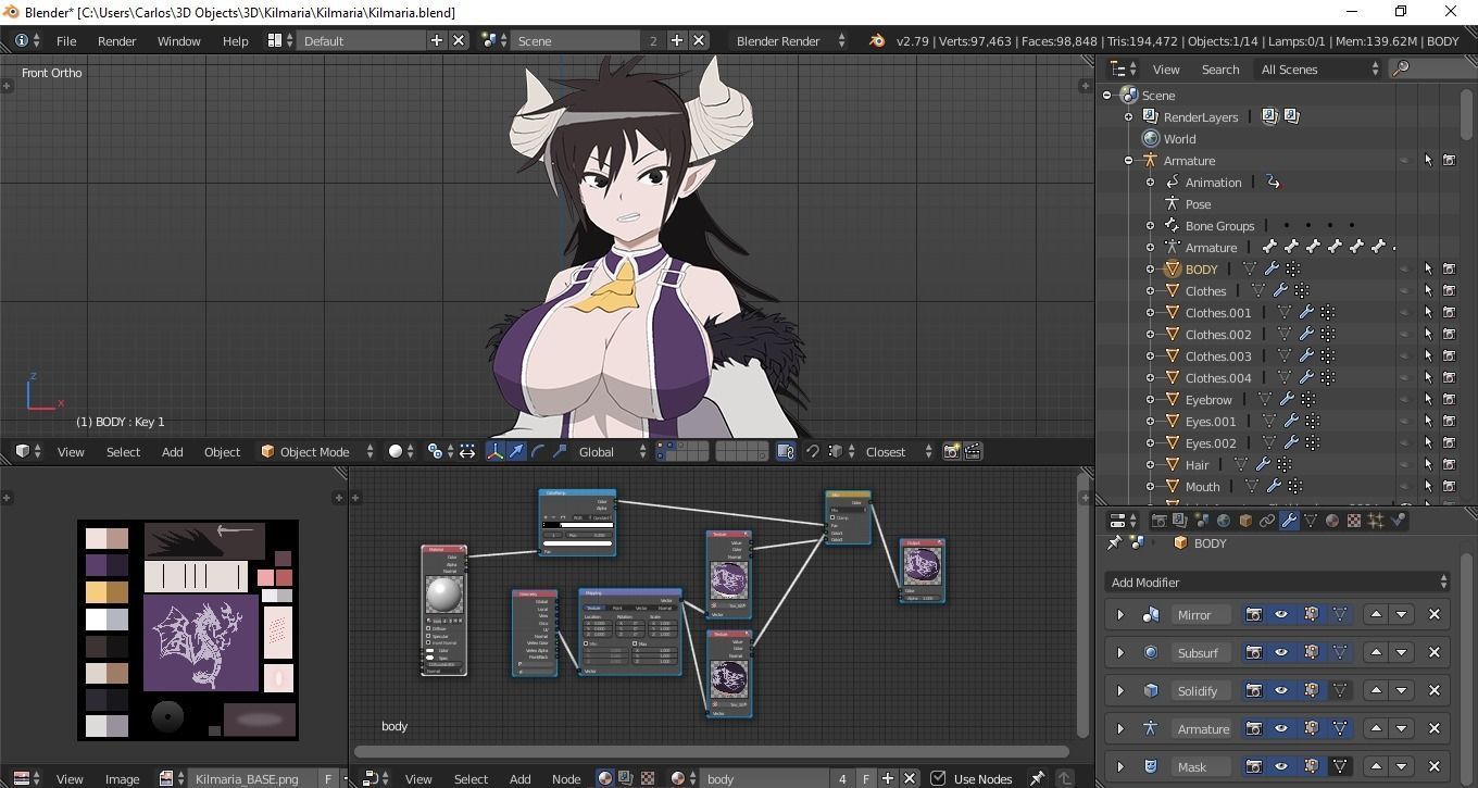 Kilmaria - Isekai One Turn Kill Nee-san Low-poly 3D model_1