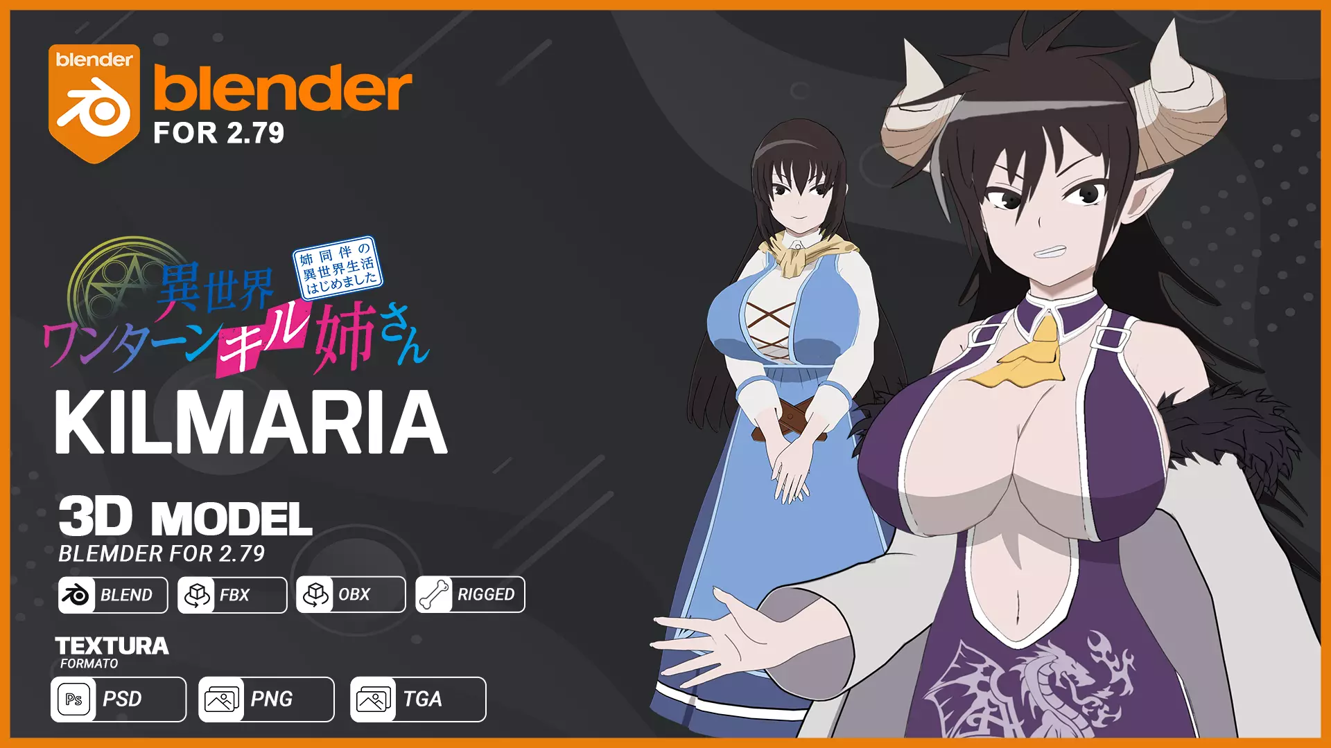 Kilmaria - Isekai One Turn Kill Nee-san Low-poly 3D model_0