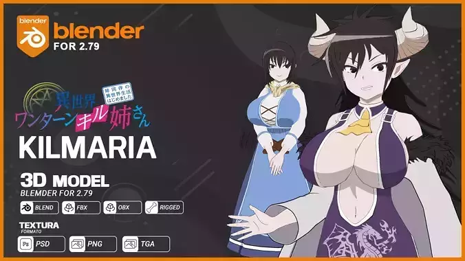 Kilmaria - Isekai One Turn Kill Nee-san Low-poly 3D model Kilmaria - Isekai One Turn Kill Nee-san Low-poly 3D model