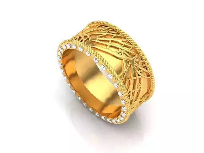 0154 - Antique Band Gold Ring