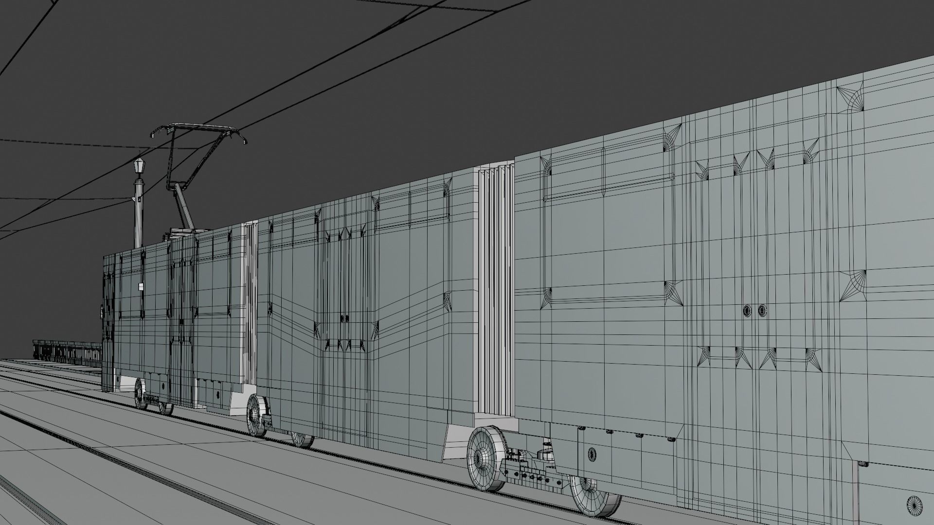 Bridge with KT8D5 tram 3D model_11