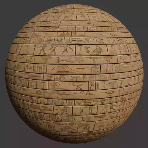 Ancient Egypt Hieroglyphs  - VOL 1 - 2 Seamless PBR Texture