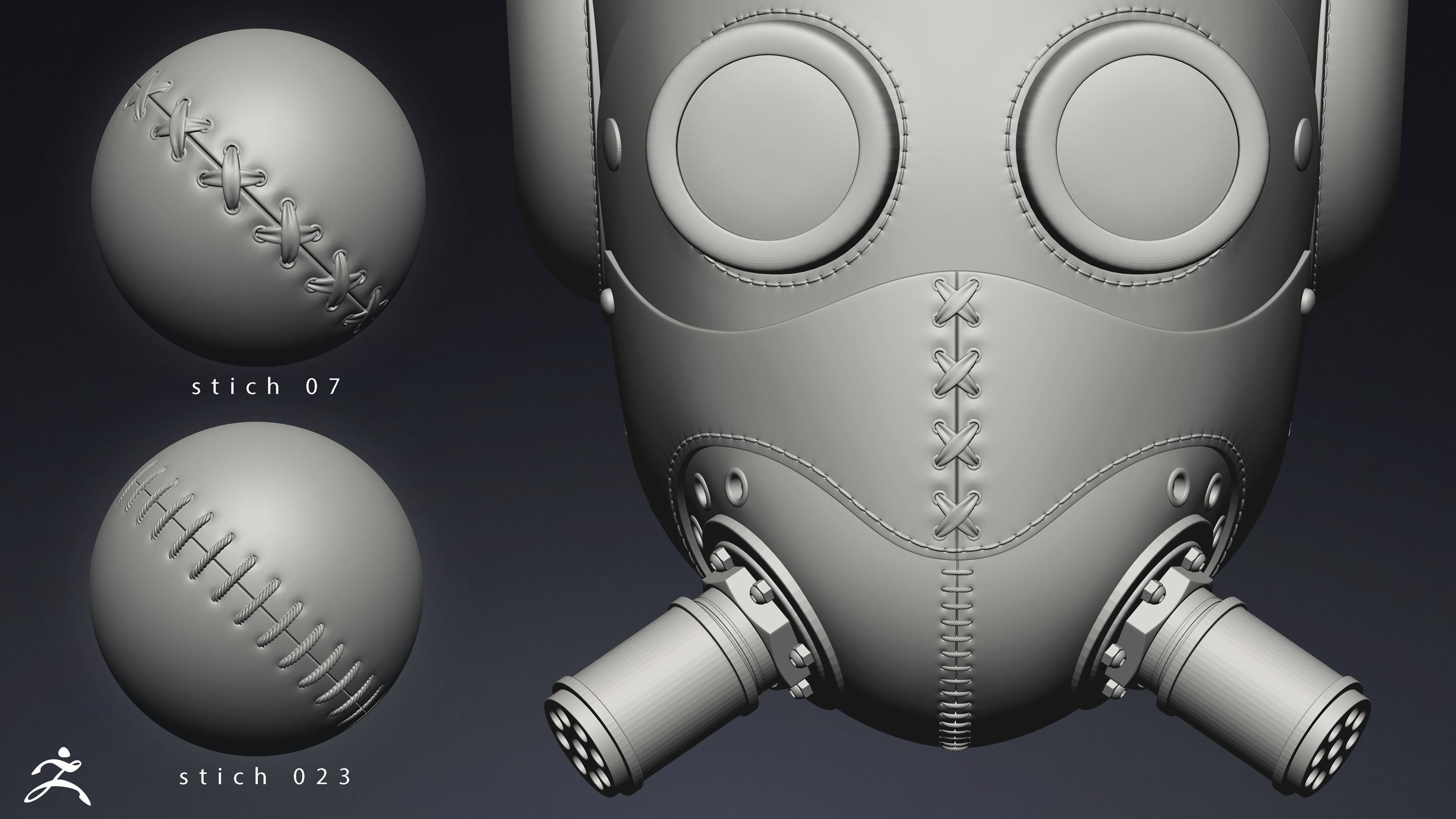 90 Seam and  Stitch Brushes and  Alphas Vol 01 Texture_7