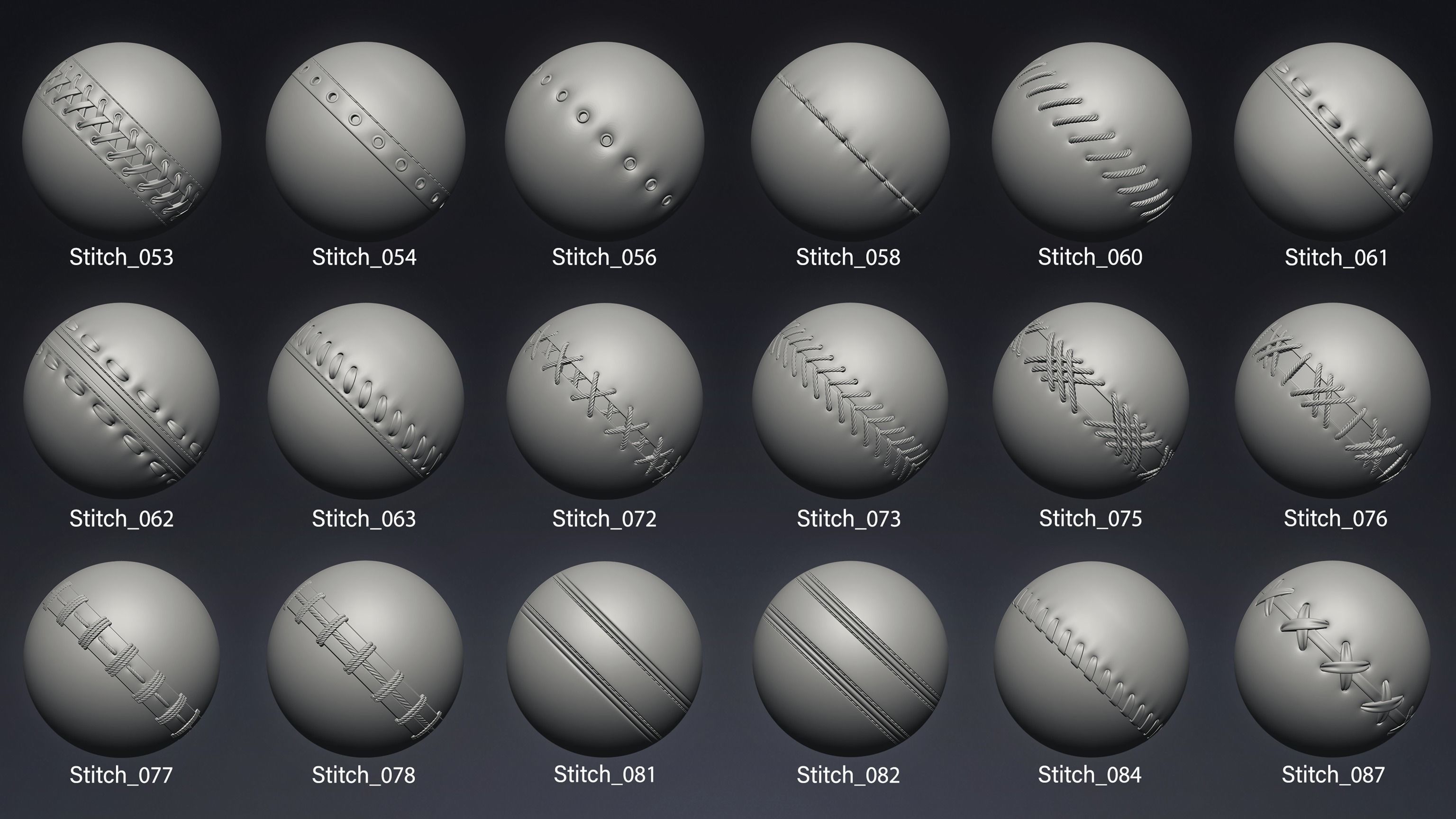 90 Seam and  Stitch Brushes and  Alphas Vol 01 Texture_2