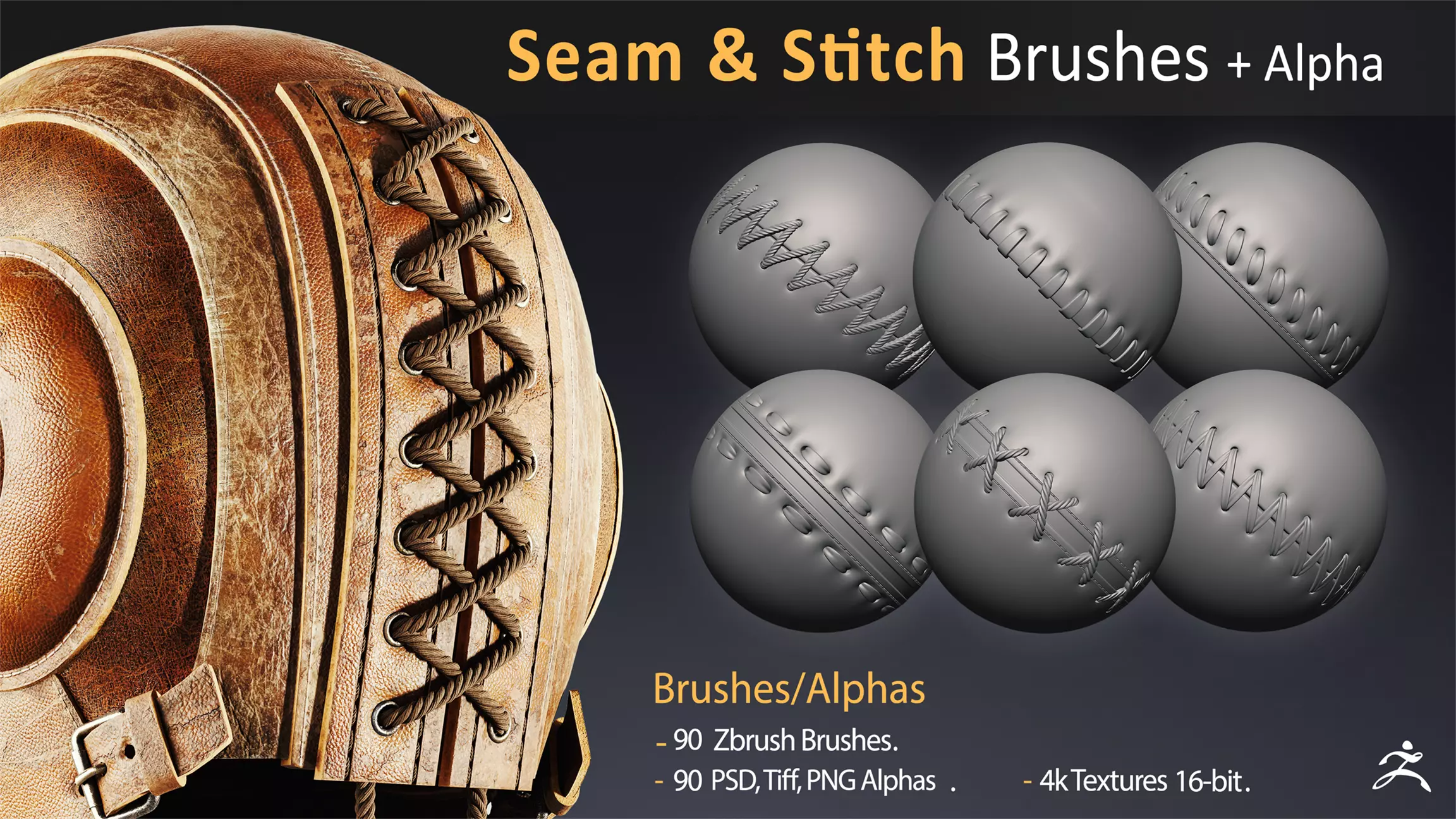 90 Seam and  Stitch Brushes and  Alphas Vol 01 Texture_0