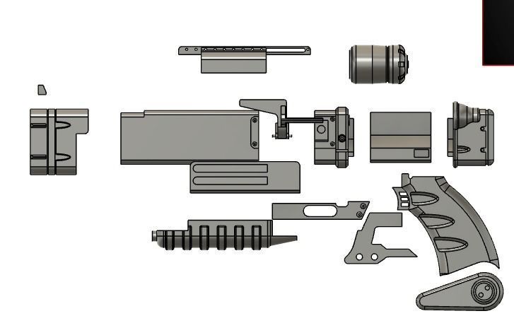 Fallout 4 Laser Pistol 3D print model_3