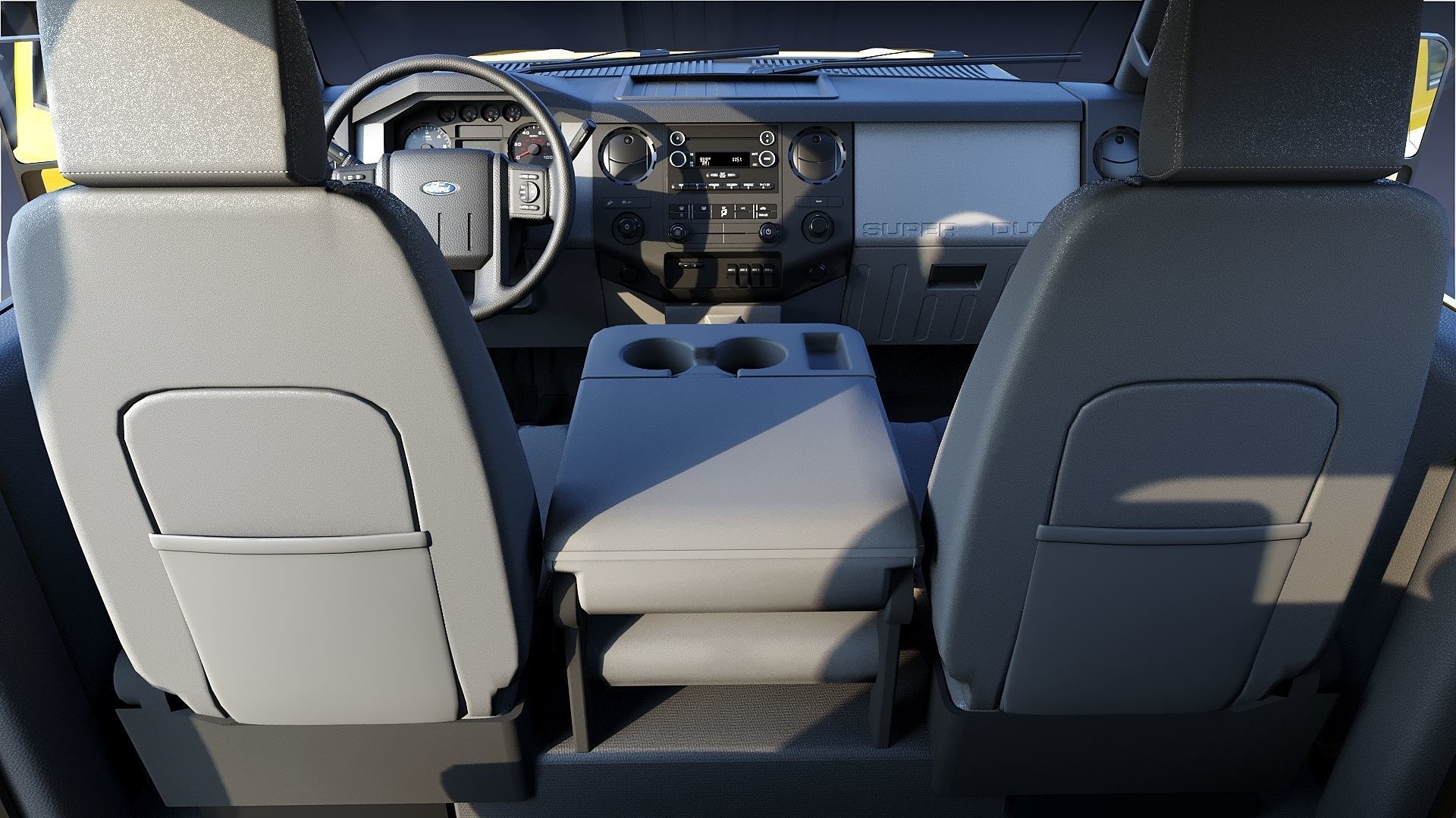 LifeGuard truck Los Angeles  Low-poly 3D model_23