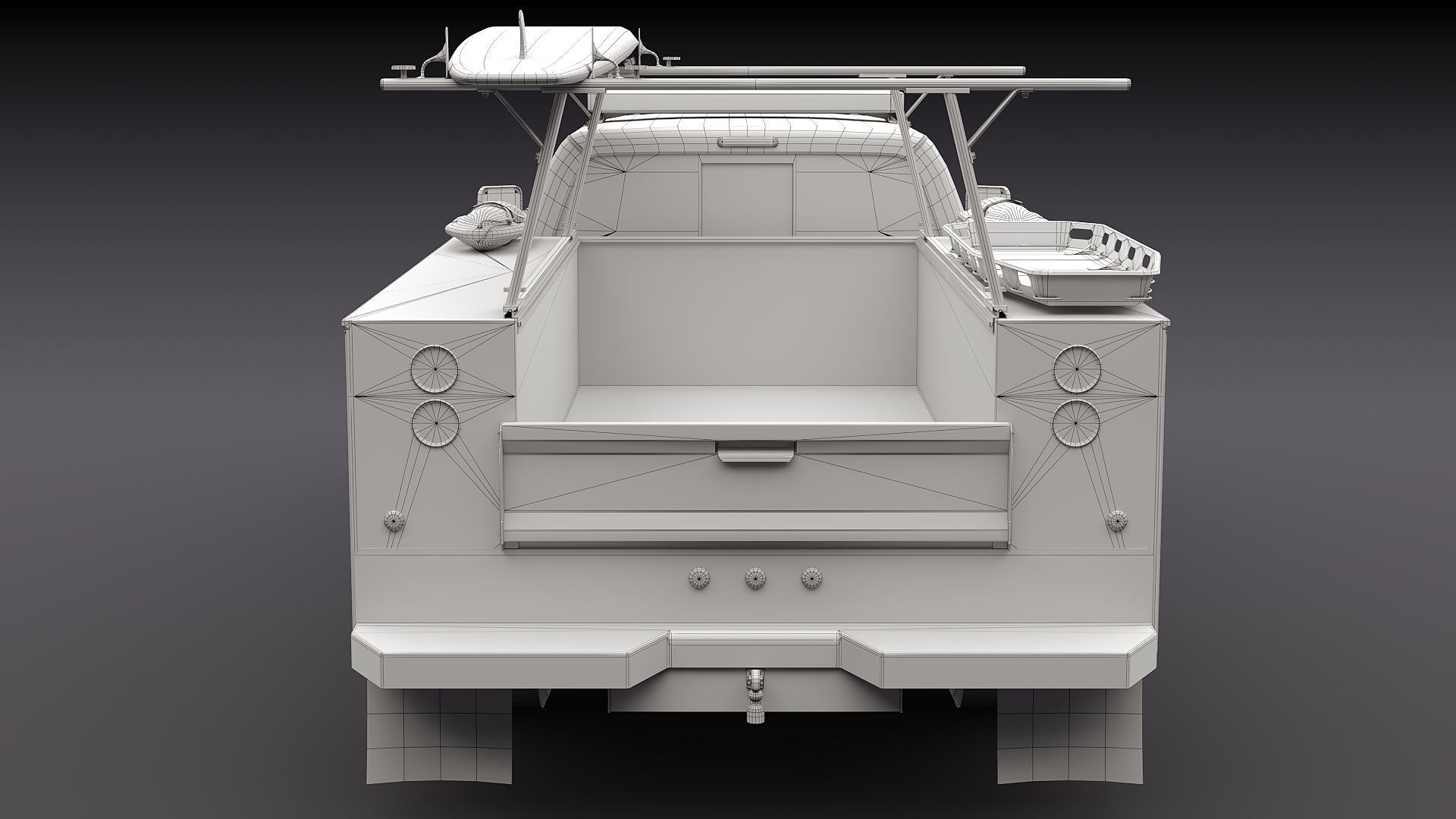 LifeGuard truck Los Angeles  Low-poly 3D model_37