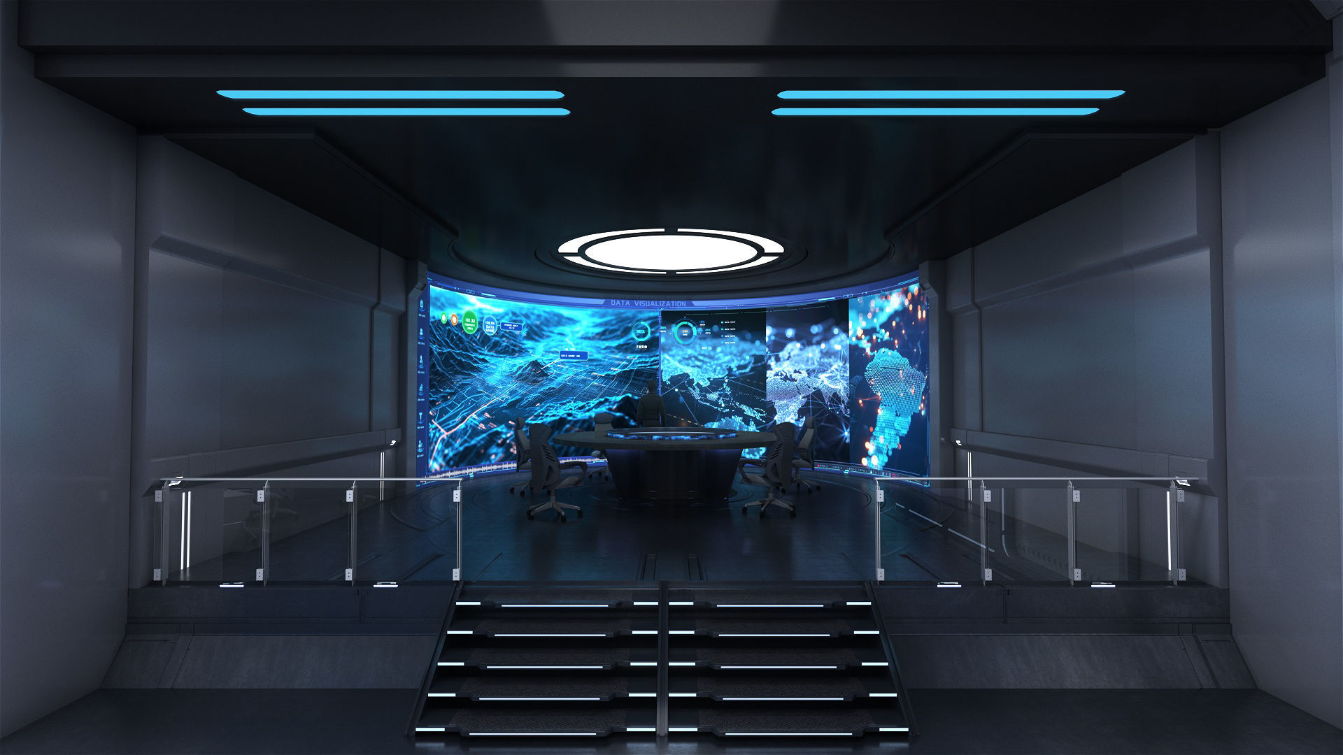 monitoring Center Command Center 3D model_4