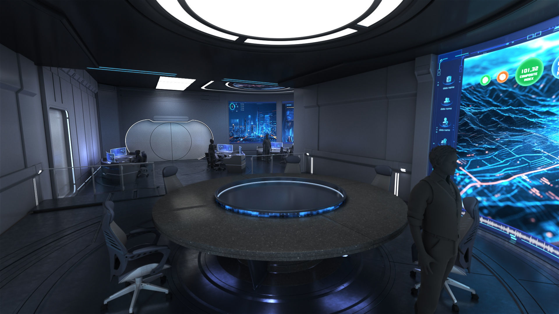 monitoring Center Command Center 3D model_7
