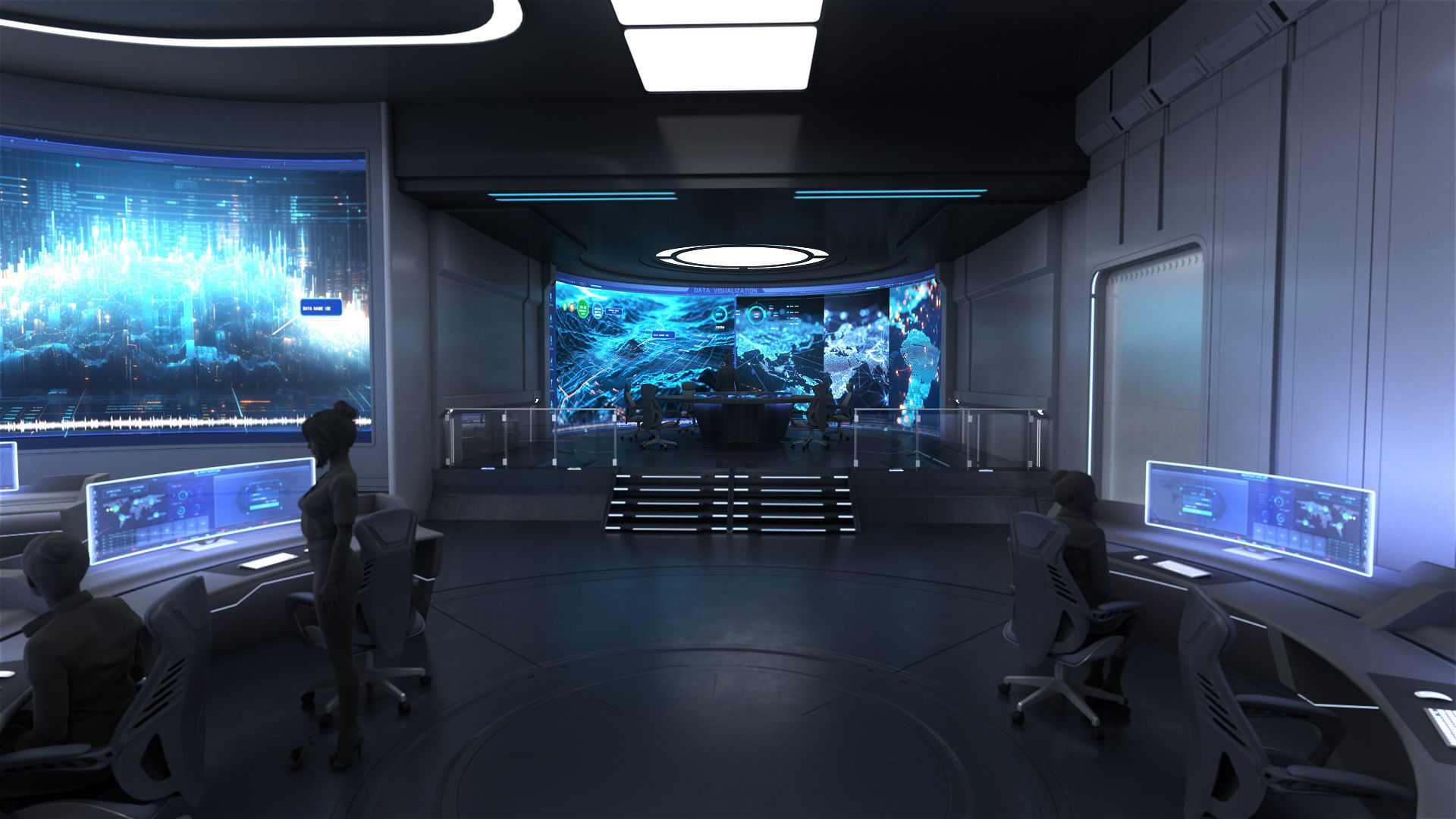 monitoring Center Command Center 3D model_3