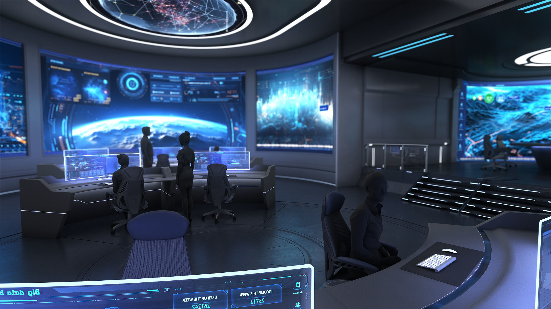 monitoring Center Command Center 3D model_1