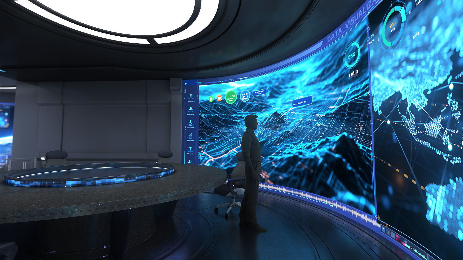 monitoring Center Command Center 3D model_6