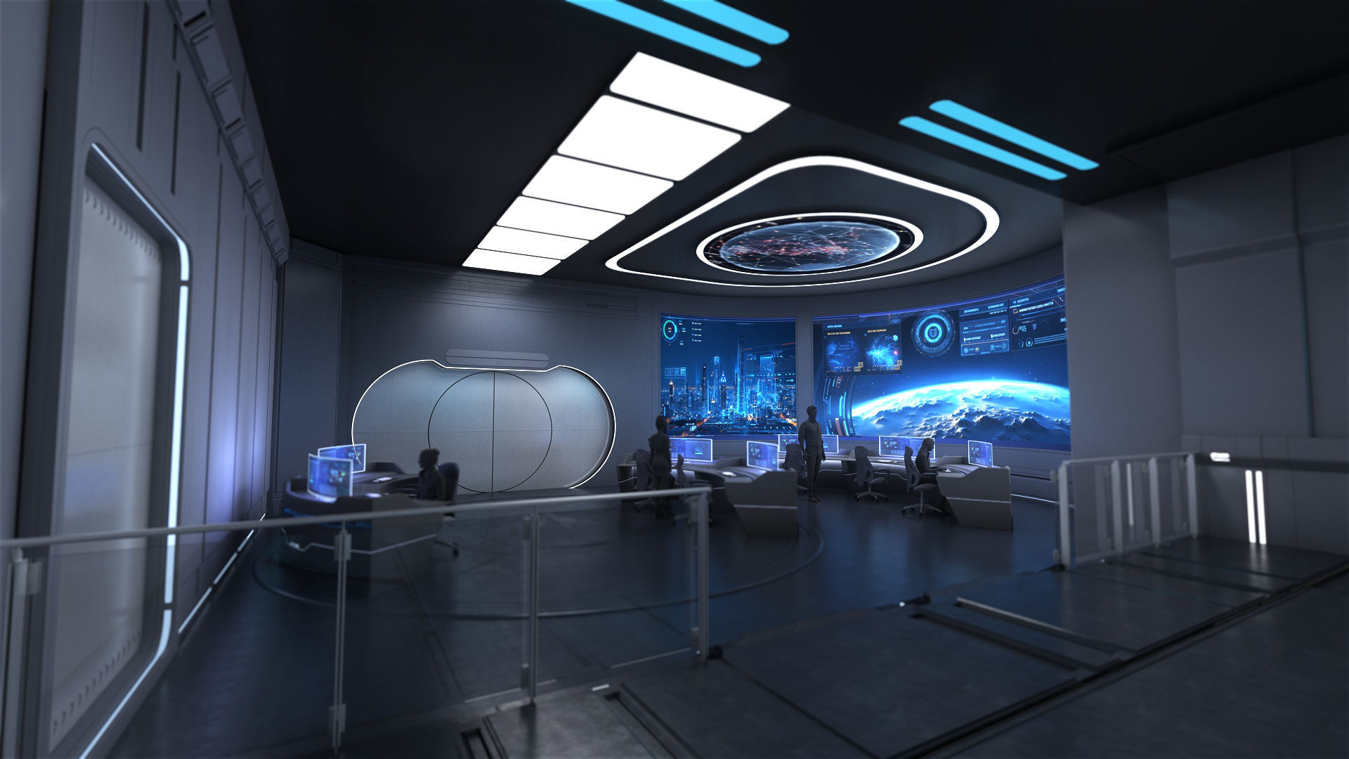 monitoring Center Command Center 3D model_8