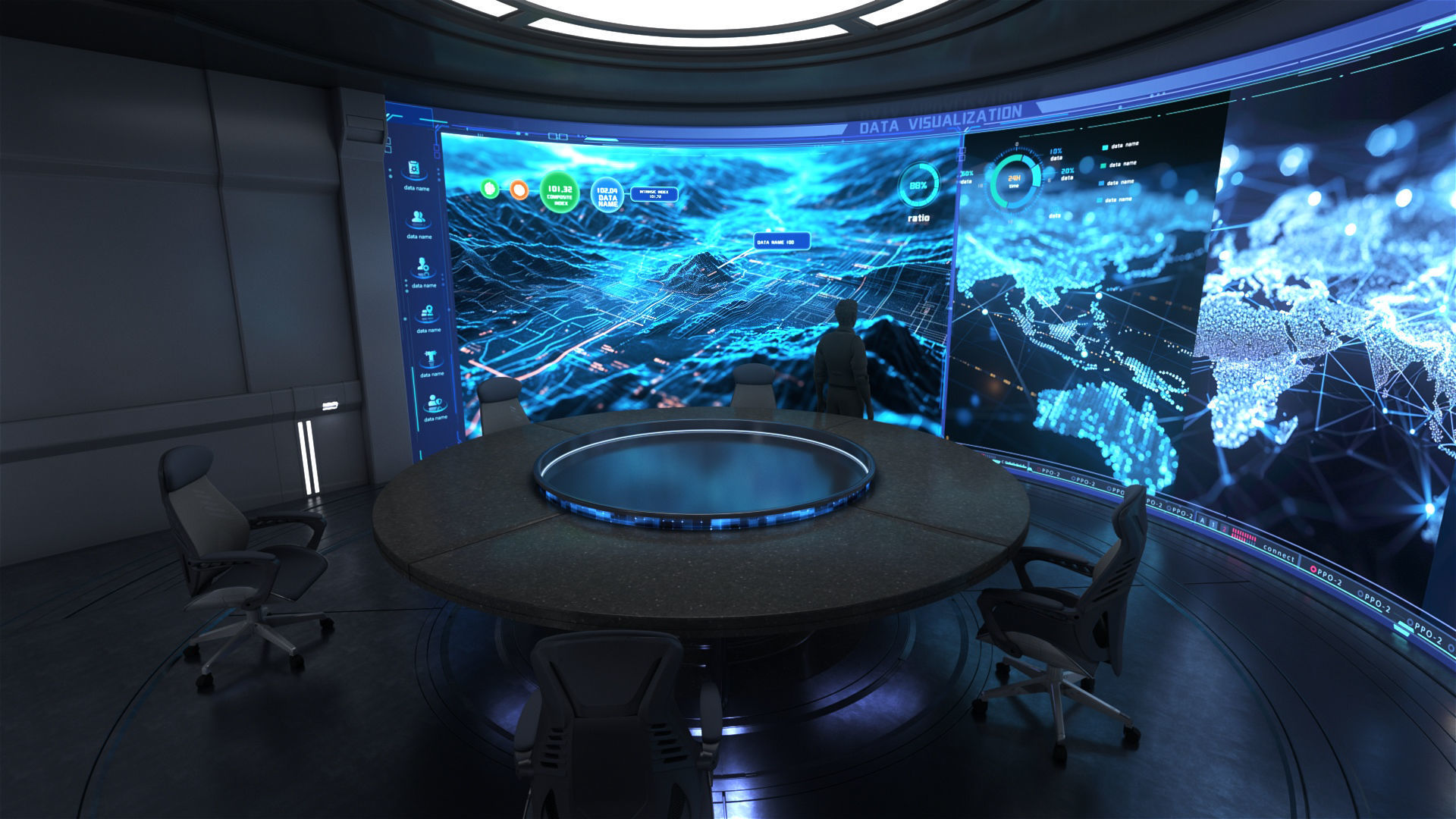 monitoring Center Command Center 3D model_5