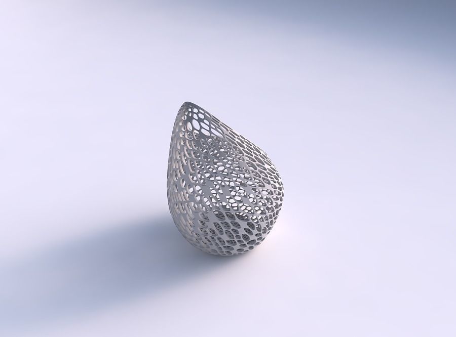 Vase Tide twisted with dense organic lattice 2 3D print model_0