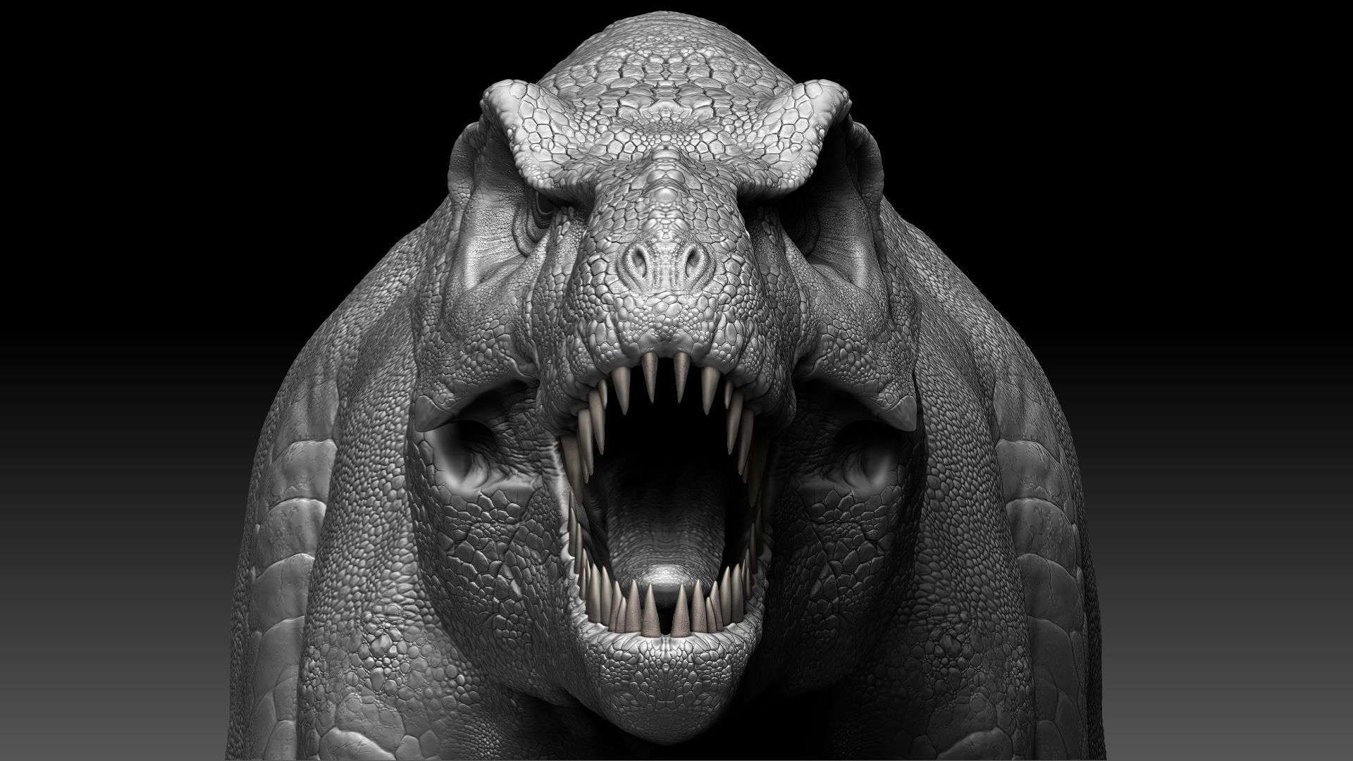 Dinosaur Tyrannosaurus Rex Stan Sculpt Project 3D model_12