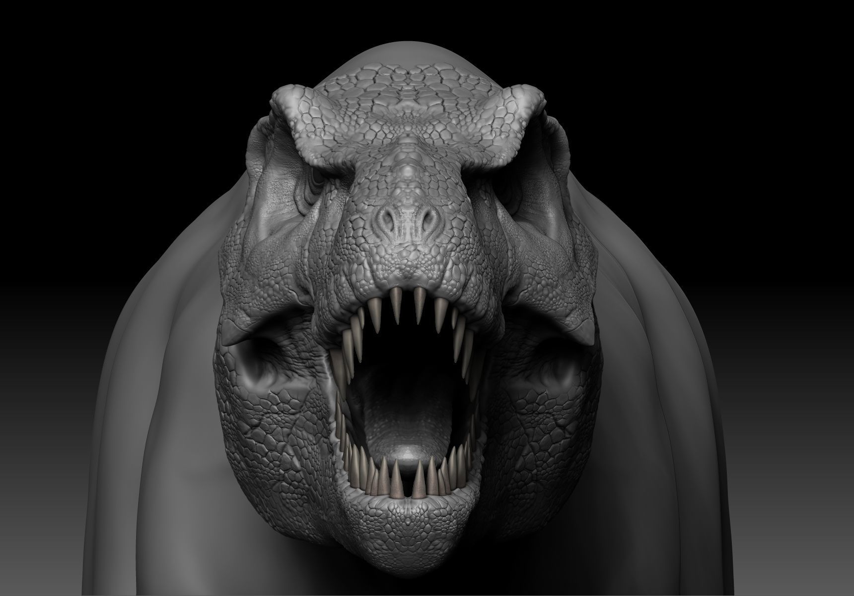 Dinosaur Tyrannosaurus Rex Stan Sculpt Project 3D model_4