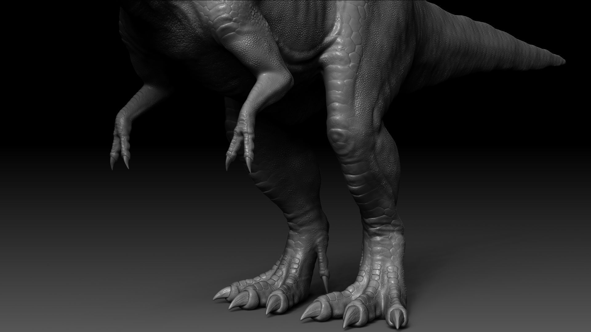 Dinosaur Tyrannosaurus Rex Stan Sculpt Project 3D model_21