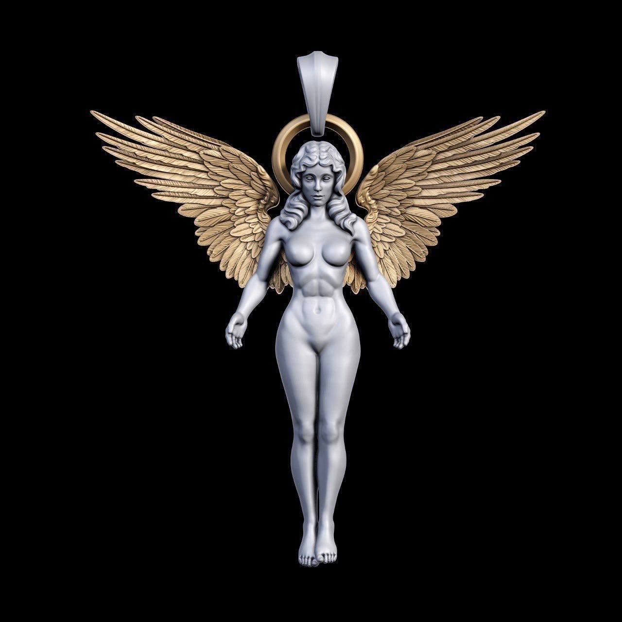 Angel Pendant 3D print model_1