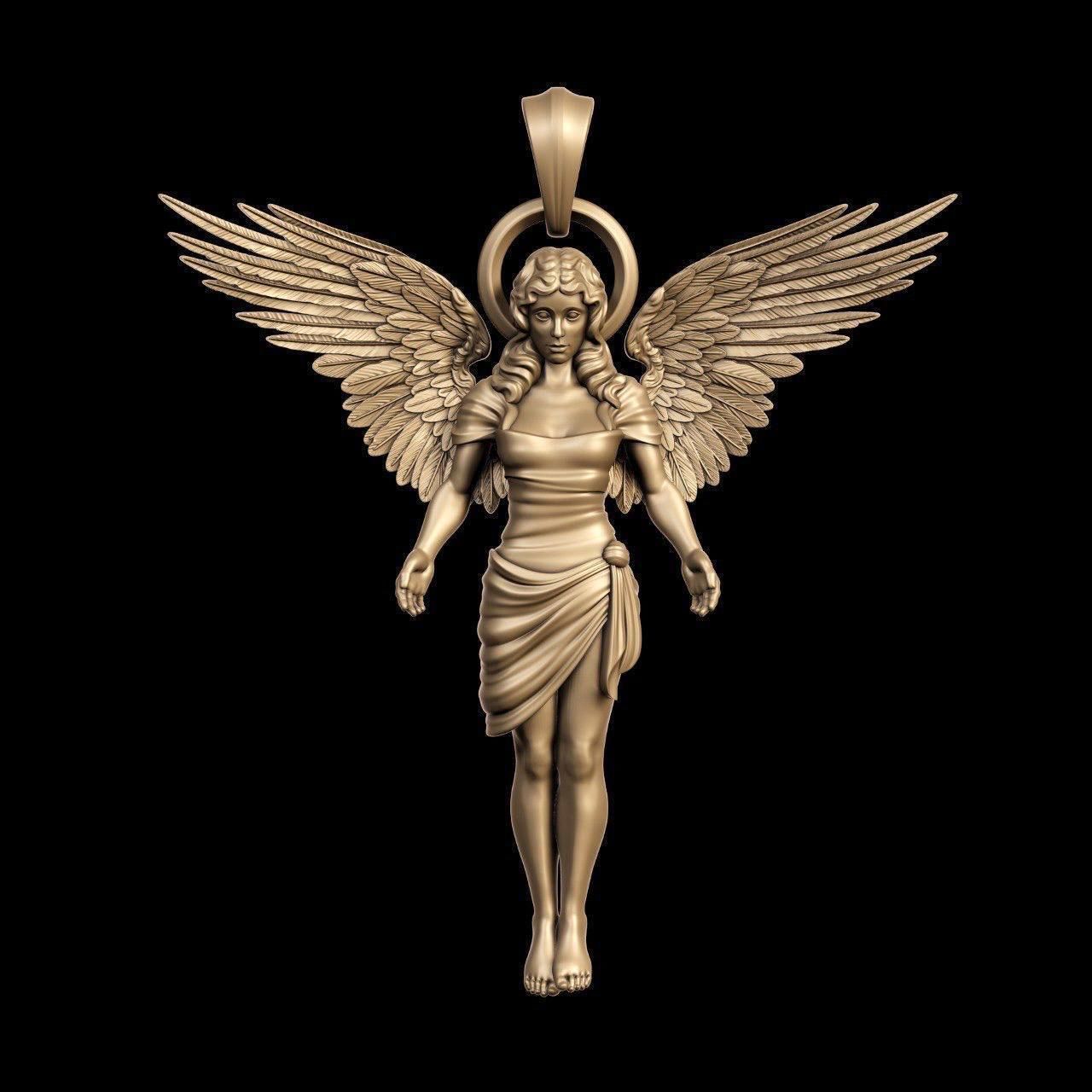 Angel Pendant 3D print model_5