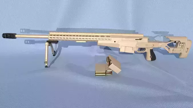 RIfle AXMC International Low-poly 3D model