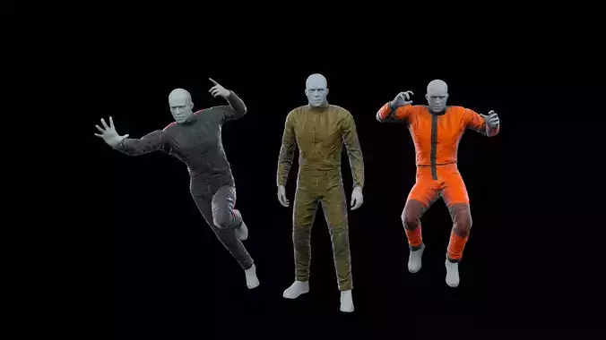 Sci-Fi Jumpsuit Low-poly 3D model