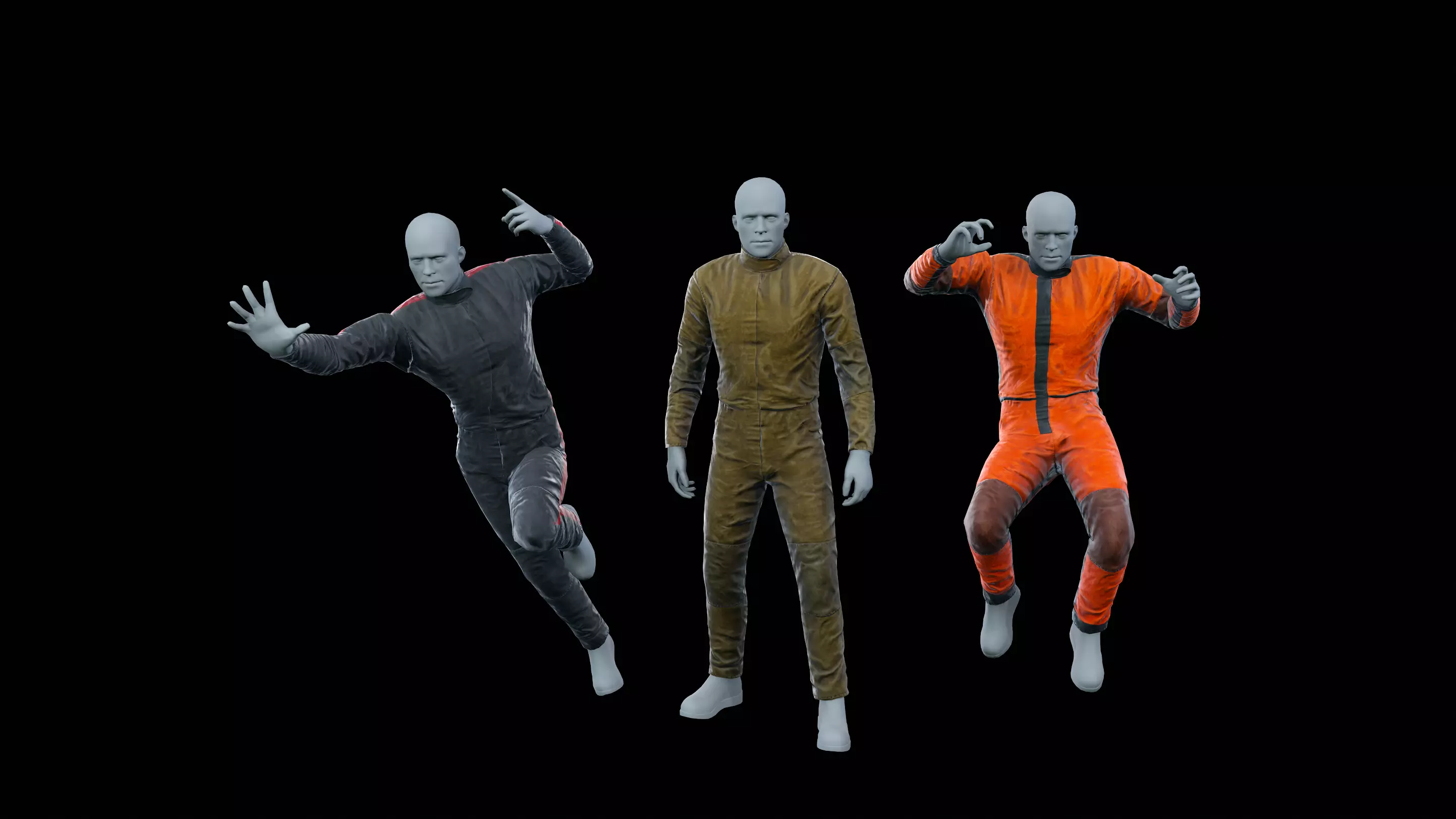 Sci-Fi Jumpsuit Low-poly 3D model_0