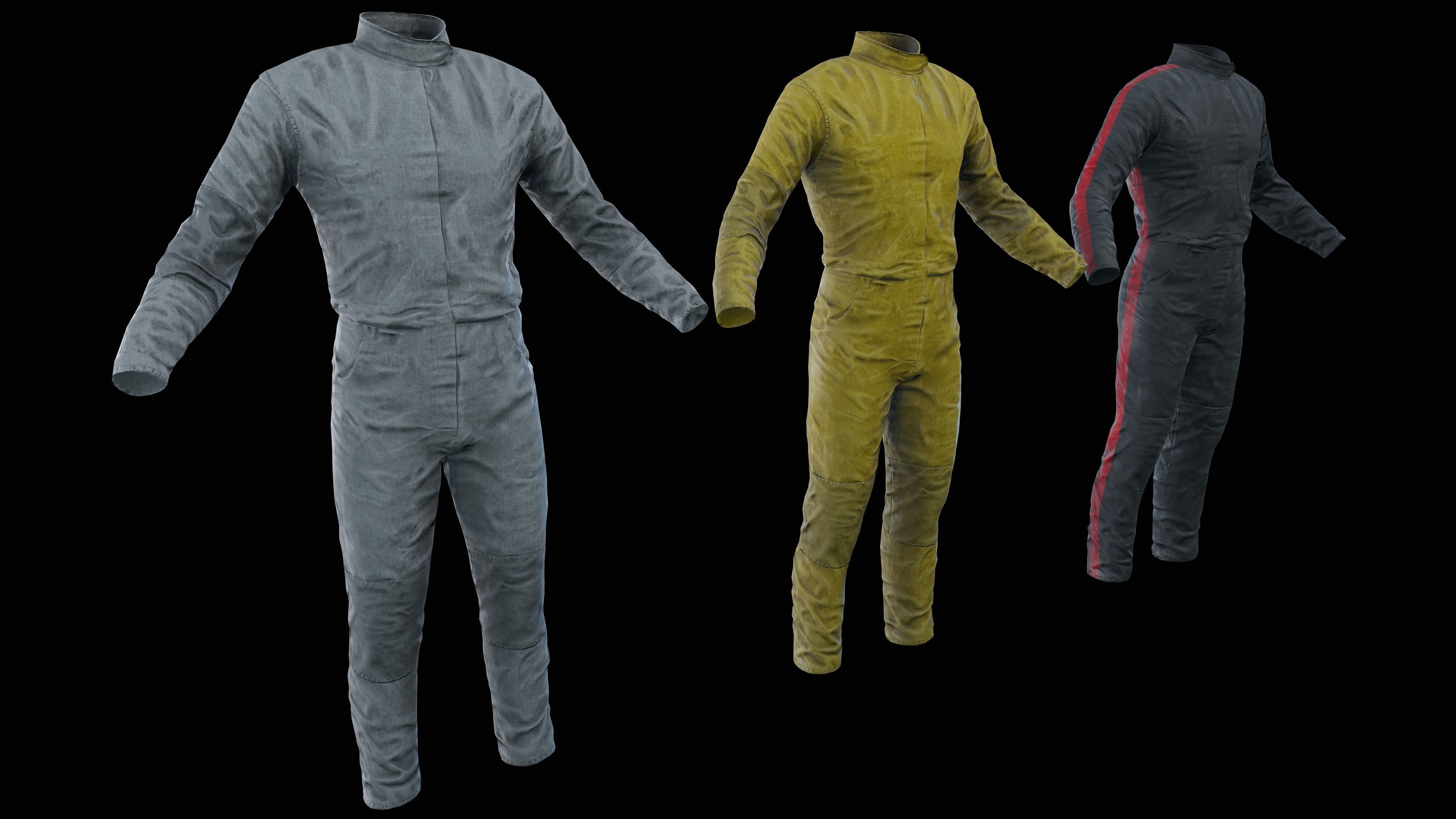 Sci-Fi Jumpsuit Low-poly 3D model_10